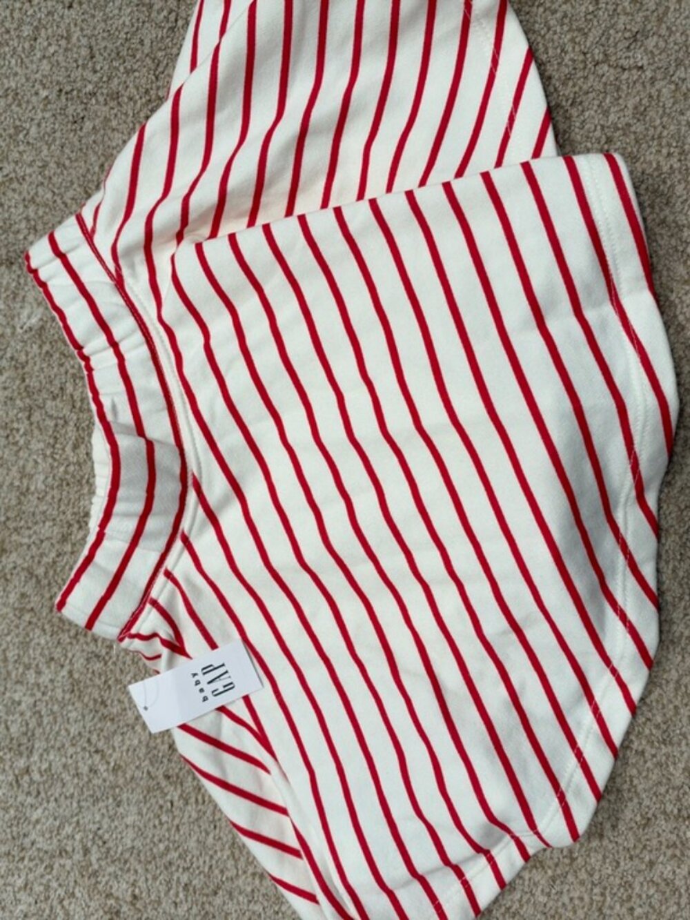 NWT Baby Gap Red White Striped Pull-On Shorts 3T